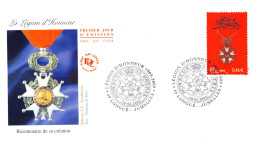 FDC JF - Bicentenaire De La Légion D'honneur - 18/5/2002 Longué Jumelles - 2000-2009