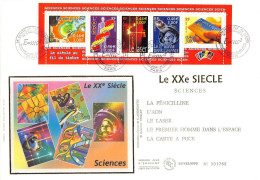 FDC GF Soie - Bande Xxe Siècle N° 4 - Sciences - Paris 22/09/2001 - 2000-2009