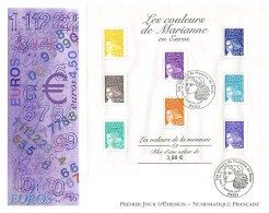 FDC GF LNF - Bloc Marianne En Euros (BF N° 44), 8/2/02 Paris - 2000-2009