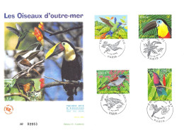 FDC GF JF - Série De 4 Timbres Oiseaux D'Outremer, 22/3/03 Paris - 2000-2009