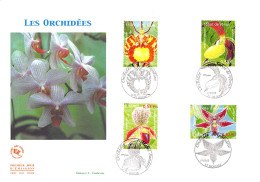 FDC GF JF -  Série Des 4 Timbres Orchidées, Oblit Paris 11/3/05 - 2000-2009