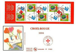 FDC GF Soie - Carnet Croix Rouge 2006 - Oblit Paris 25/11/2006 - 2000-2009