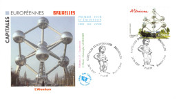 FDC - Capitales Européennes, Bruxelles, L'Atomium, Oblit 30/6/07 Paris - 2000-2009