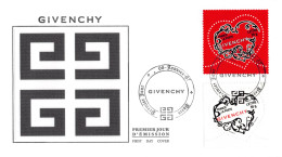 FDC Soie - Coeur Givenchy, Oblit 6/1/2007 Paris - 2000-2009
