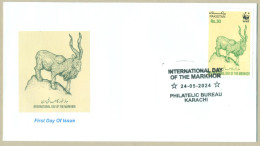 PAKISTAN 2024 MNH FDC WWF W.W.F INTERNATIONAL DAY OF MARKHOR ANIMAL FIRST DAY COVER - Pakistan