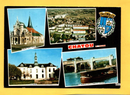 CHATOU  Vues Multiples L'Eglise, Vue Générale, La Mairie, Le Barrage Et L' Ecluse ( Péniche )  78 ( 21780 ) - Chatou