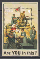 2014 Jersey World War One WWI Recruiting Poster Military History Souvenir Sheet MNH @ BELOW Face Value - Jersey