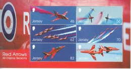 2014 Jersey RAF Royal Air Force Red Arrows Aviation Aerobatics  Souvenir Sheet  MNH @ BELOW Face Value - Jersey