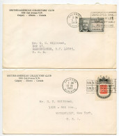 Canada 1963/68 2 Covers; Calgary, Alberta To Watervliet & Warrensburg; Scott 399 Victoria & 474 Georges Philias Vanier - Brieven En Documenten