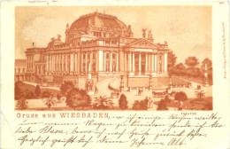 Gruss Aus Wiesbaden - Litho - Wiesbaden