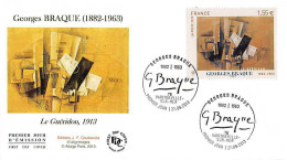 FDC - Tableau Georges Braque, Le Guéridon 1913, Oblit 27/9/2013 Varengeville - 2010-2019