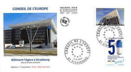 FDC - Conseil De L'Europe, Bâtiment L'Agora, Oblit 3/10/14 Strasbourg - 2010-2019