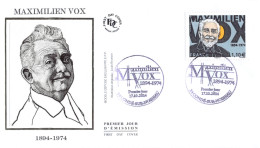FDC Soie - Maximilien Vox, Graveur Typographe, Oblit 17/10/14 Condé Sur Noireau - 2010-2019