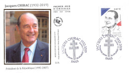 FDC Soie - Président Jacques Chirac - 26/9/2020 Paris - 2020-…