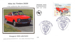 FDC Soie - Fête Du Timbre. Peugeot 204 Cabriolet - 28/3/2020 Paris - 2020-…