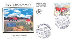 FDC Soie - Route Nationale 7, La Route Bleue - 26/9/2020 Paris - 2020-…