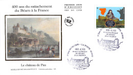 FDC Soie - 400 Ans Rattachement Du Béarn à La France - 16/10/2020 Pau - 2020-…