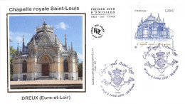 FDC Soie - Chapelle Royale Saint-Louis - 2/7/2021 Dreux - 2020-…