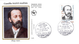 FDC Soie - Camille Saint-Saëns (1835 - 1921) - 19/3/2021 Dieppe - 2020-…