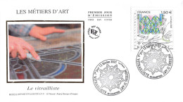 FDC Soie - Métiers D'art. Le Vitrailliste - 12/2/2021 Chartres - 2020-…