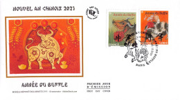 FDC Soie - Nouvel An Chinois. Année Du Buffle - 5/2/2021 Paris - 2020-…