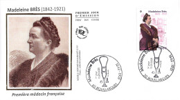 FDC Soie - Madeleine Brès (1842 - 1921) - 15/1/2021 Bouillargues - 2020-…