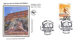 FDC Soie - 100 Ans Du Territoire De Belfort - 11/3/2022 - 2020-…