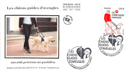 FDC Soie - Chiens Guides D'aveugles - 23/9/2022 Cernay - 2020-…