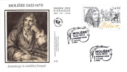 FDC Soie - Molière (1622 - 1673) - 14/1/2022 Paris - 2020-…