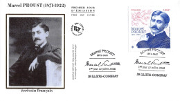 FDC Soie - Marcel Proust (1871 - 1922) - 22/7/2022 Illiers-Combray - 2020-…