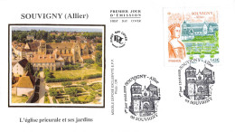 FDC Soie - Eglise Prieurale De Souvigny (Allier) - 13/5/2022 - 2020-…