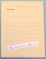 ● L.A.S 1890 Eugène De ROZIERE Sénateur De Lozère - MALZIEU - Marvejols Historien Ecole Chartes Lettre Autographe Sénat - Politicians  & Military