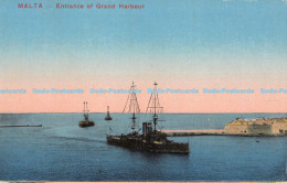 R173185 Malta. Entrance Of Grand Harbour. Vistato Dall Ufficio Revisione Stampa - Monde