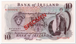 NORTHERN IRELAND, 10 POUNDS,1978,P.63b-CSI,SPECIMEN,UNC - Irland