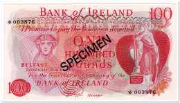 NORTHERN IRELAND, 100 POUNDS,1978,P.64b-CSI,SPECIMEN,UNC - Ireland