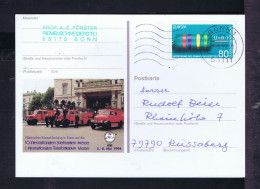 Gc8700 GERMANY "jobs Sapeurs-pompieres" Firemen 1994 Postal Stationery Mailed - Brandweer