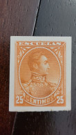 O) 1882 VENEZUELA,  PROOF, ESCUELAS - SIMON BOLIVAR SCT  81 25 Centimos Orange, INLAND CORRESPONDENCE AND FISCAL USE, XF - Venezuela