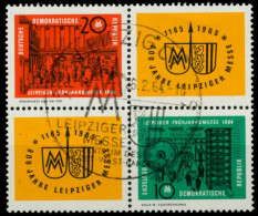 DDR ZUSAMMENDRUCK Nr 1012VB1-1013VB1 Gestempelt VIERERBL SFA2E1A - Zusammendrucke