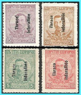 GREECE- GRECE- HELLAS - BULGARIAN 1920: With Black Overprint THRACE Interalliee Compl. Set MLH* - Thrakien