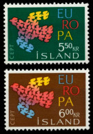 ISLAND 1961 Nr 354-355 Postfrisch X91A342 - Ungebraucht