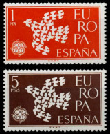 SPANIEN 1961 Nr 1266-1267 Postfrisch S03FED2 - Unused Stamps