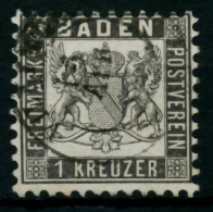 BADEN AUSGABEN VON 1862 - 1866 Nr 17c Gestempelt X6BBF5A - Usados