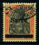 SAARGEBIET GERMANIA Nr 9aI PF L Gestempelt Gepr. X718D7A - Used Stamps