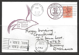 1979 Paquebot Cover, British Stamp Used In La Porte, Texas - Briefe U. Dokumente