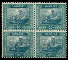 SAARGEBIET LANDS.BILD Nr 55A Postfrisch VIERERBLOCK X78841A - Unused Stamps