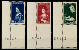 SAARLAND 1956 Nr 376L-378L Postfrisch ECKE-ULI X7998C2 - Nuevos