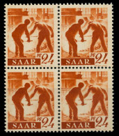 SAARLAND 1947 Nr 215Z Postfrisch VIERERBLOCK X799972 - Unused Stamps