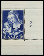 SAARLAND 1954 Nr 353 Postfrisch ECKE-OLI X79DF5E - Nuevos