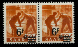 SAARLAND 1947 Nr 233ZII Postfrisch WAAGR PAAR X7A1626 - Unused Stamps