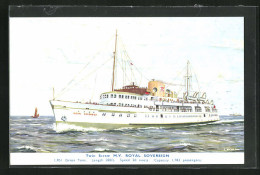 Künstler-AK Passagierschiff M.V. Royal Sovereign In Fahrt  - Paquebots